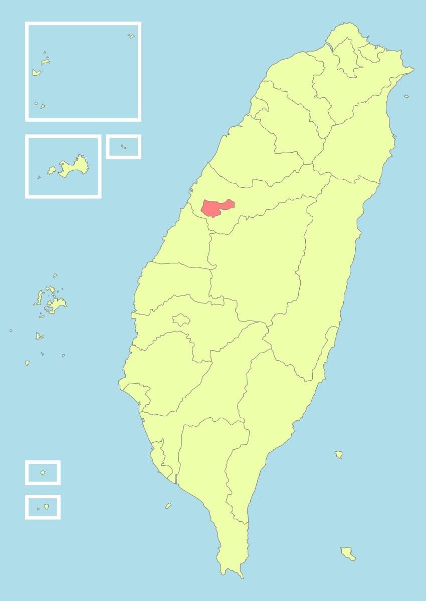 מפה של taichung, טייוואן