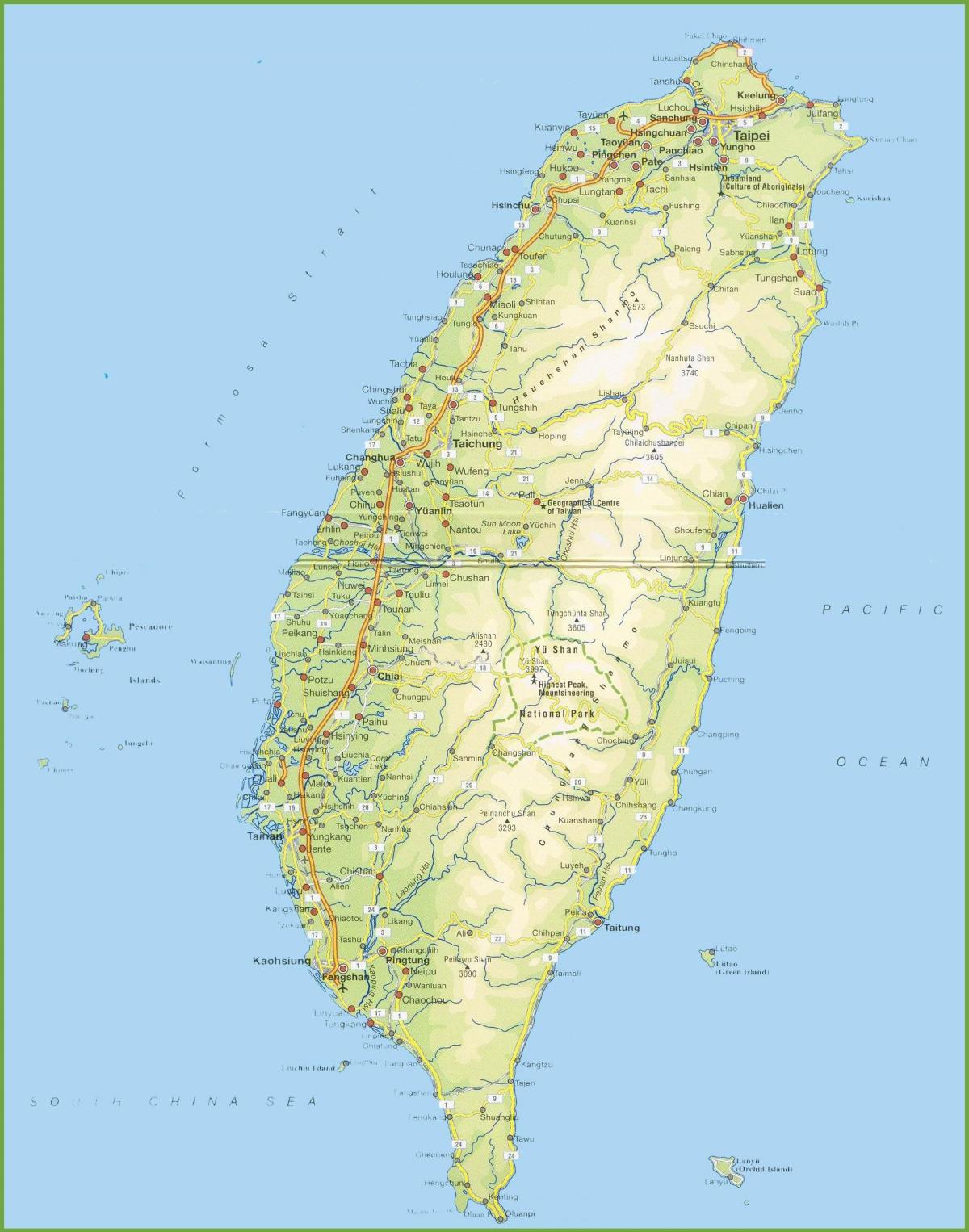 מפה של טייוואן