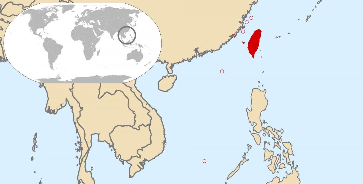 טייוואן המפה העולמית