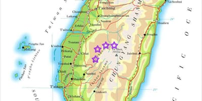 מפה של טייוואן הרים