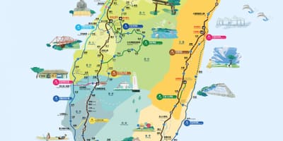 רכיבה על אופניים ברחבי טייוואן אופני כביש מפה