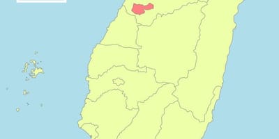 מפה של taichung, טייוואן