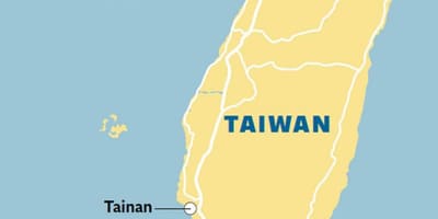 מפה של tainan city, טייוואן
