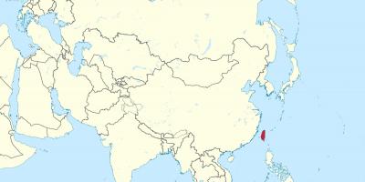 טייוואן המפה באסיה